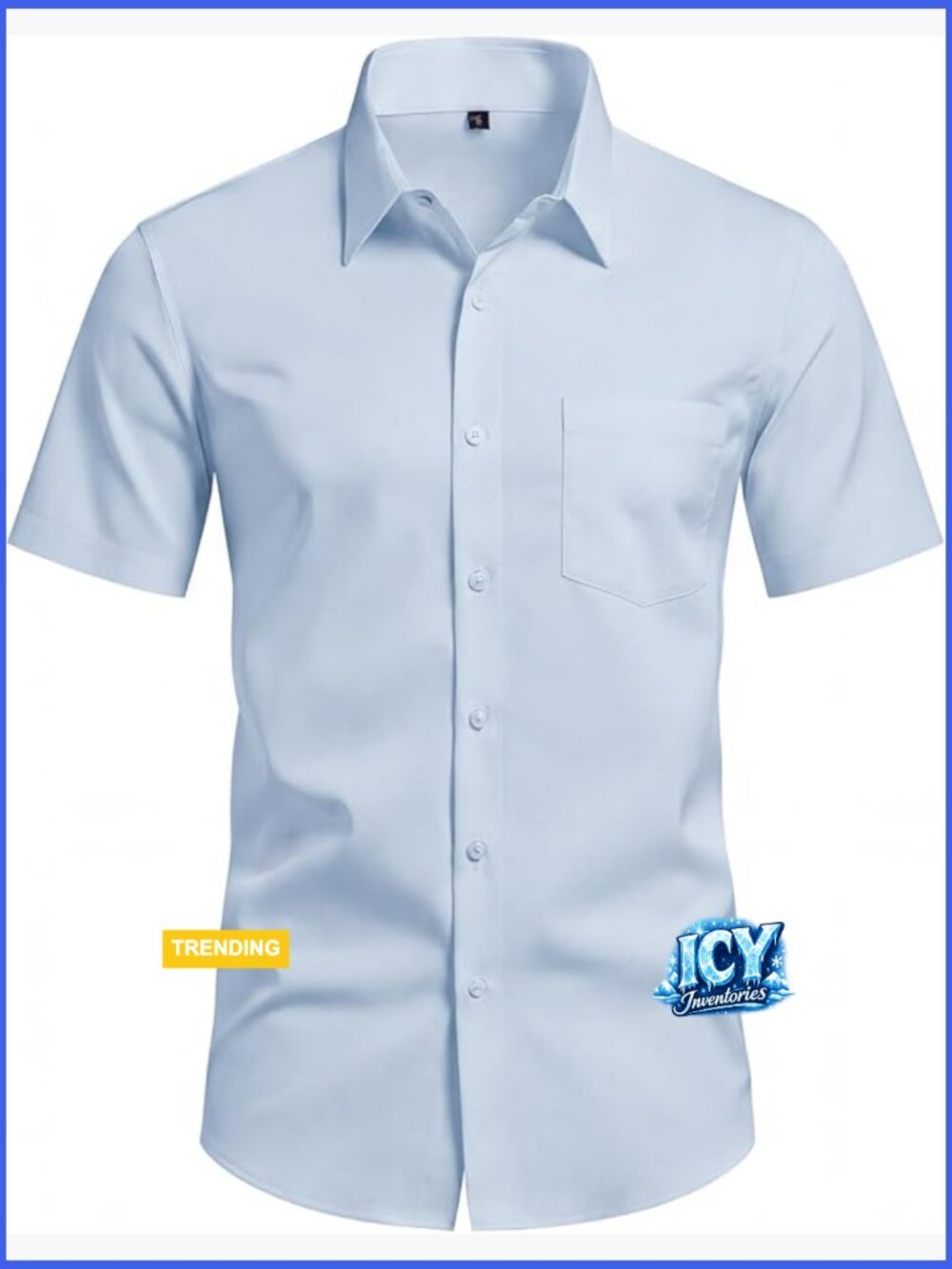 Wrinkle Free Short Sleeve Button Down Shirt with Pocket